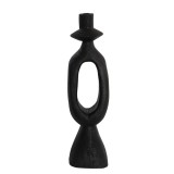 CANDLE HOLDER O LARGE WOOD    - CANDLE HOLDERS